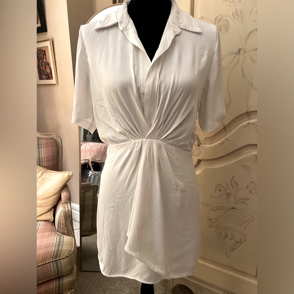 White shirt dress so sexy!!